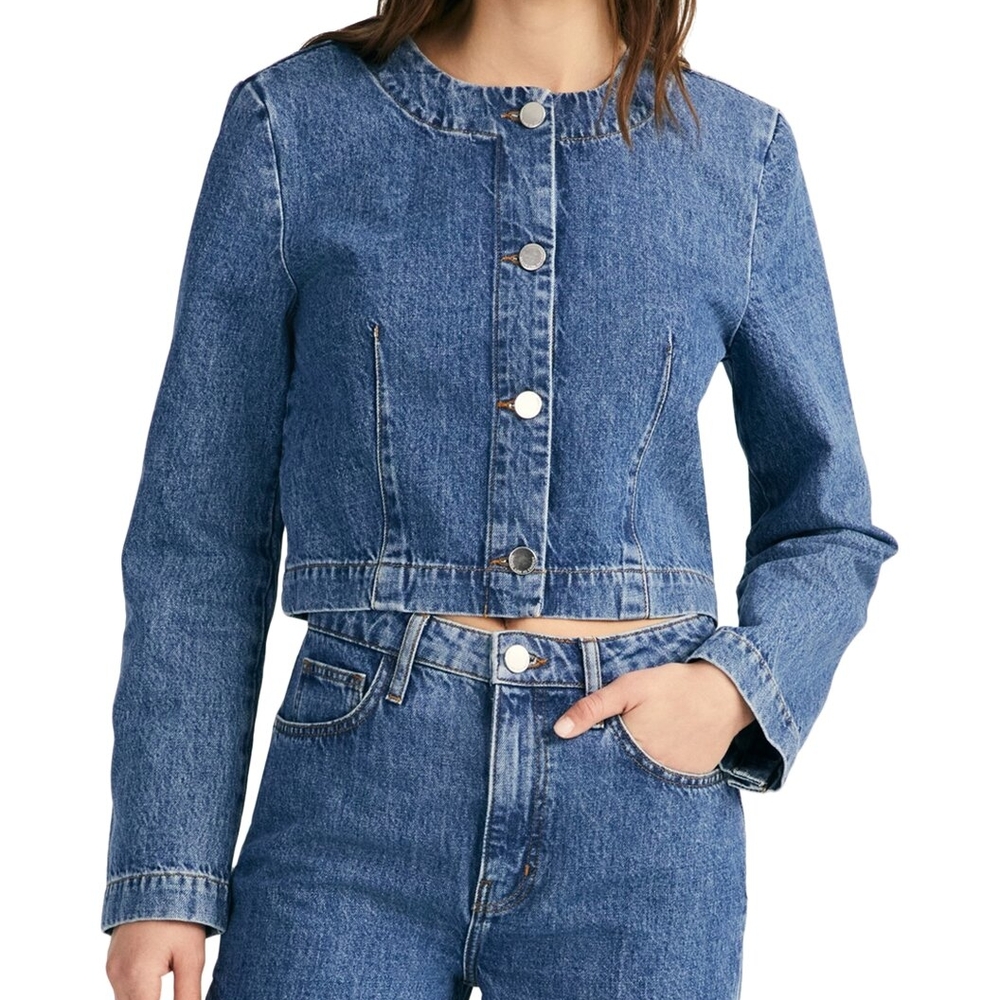Derek Lam Blue High Rise Jacket